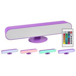 Rabalux Fialová LED RGB nabíjacia lampa Parker 3W s DO 76017