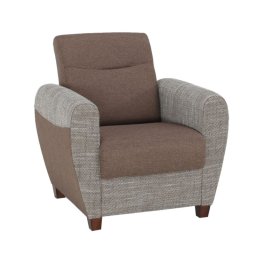 Kondela Kreslo, hnedá, tmavobéžová látka, MILO