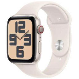 Apple Watch SE GPS + Cellular 40mm Starlight Aluminium Case with Starlight Sport Band - ML MXGK3QCA