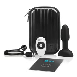 b-Vibe Rimming - anlny vibrtor s rotujcimi gulikami - ierny