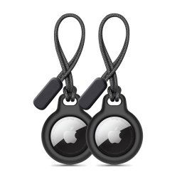 Tech-Protect Rough Chain prívesok, Apple AirTag, čierny, 2 kusy