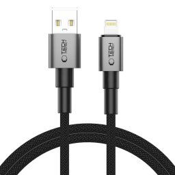 Tech-Protect UltraBoost DNA kábel Lightning, 15W/2,4A, 1m, sivý