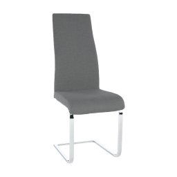 Kondela Jedálenská stolička, látka + chrom, tmavosivá, AMINA