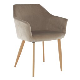 Kondela Kreslo, látka Taupe sivohnedá/buk, ODOVEL