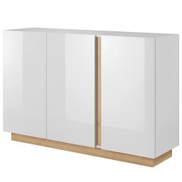 Kondela Komoda, biela/dub grandson/biely lesk, CITY