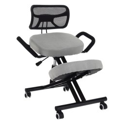 Kondela Ergonomický kľakosed, sivohnedá Taupe/čierna, RUFUS