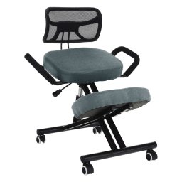 Kondela Ergonomický kľakosed, sivá/čierna, RUFUS