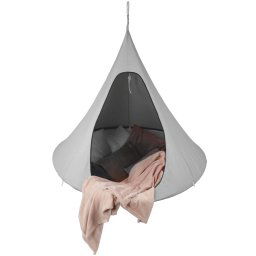 Kondela Závesné hojdacie kreslo, svetlosivá, KLORIN NEW BIG SIZE CACOON HAMMOCK