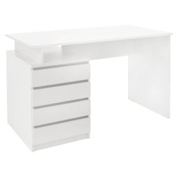 Kondela PC stôl, biela, HANY NEW