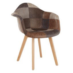 Kondela Dizajnové kreslo, patchwork/buk, TERST