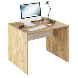 Kondela PC stôl, dub artisan/biela, RIOMA TYP 12