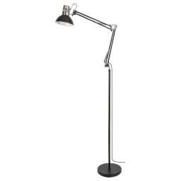 Rabalux Čierna stojacia lampa Aristeo pre žiarovku E27 2196