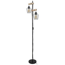 Rabalux Čierna stojacia lampa Fabian pre žiarovku 2x E27 5246