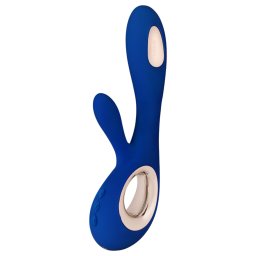 LELO Soraya Wave - vibrtor s pohyblivou hlavou a klitorlnym ramenom - modr