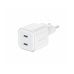 Swissten Sieťový adaptér GaN 2x USB-C Power Delivery 20 W, biely