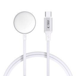 Tech-Protect UltraBoost MC02 Magnetický nabíjací kábel pre Apple Watch - USB-C 1 m, biely