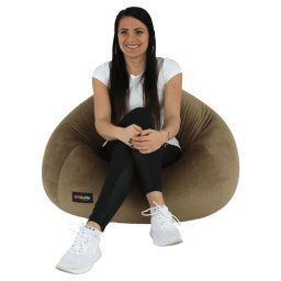 Kondela Sedací vak, sivohnedá TAUPE látka, TRIKALO