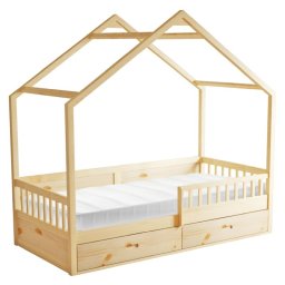 Kondela Montessori posteľ, 90x200, prírodná, masív, BIANKA