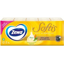Zewa Softis Soft & Sensitive papierové vreckovky 10 x 9 ks