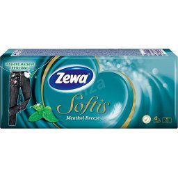 ZEWA Softis Menthol Breeze papierové hygienické vreckovky 10 x 9 ks