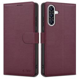 Tech-Protect Wallet knižkové puzdro na Samsung Galaxy A56 5G, bordové