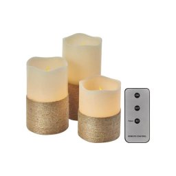 Vosková LED sviečka EMOS DCCV06 sada 3ks