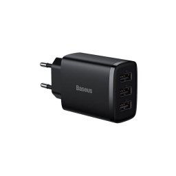 Adaptér USB BASESUS Compact Black 3xUSB