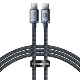 Kábel BASEUS Crystal Shine USB-C/USB-C 1,2m Black 100W