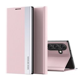 MG Sleep Case Pro knižkové puzdro na Samsung Galaxy S25 Plus, ružové
