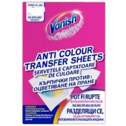 Vanish Anti color Transfer Sheets obrúsky do práčky 40ks