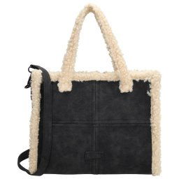 Čierna huňatá crossbody kabelka "Polar Bear"
