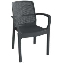 SIROLO plastové kreslo, grafit