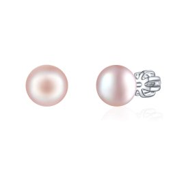 Olivie Stříbrné 8mm náušnice PERLY PINK 7988