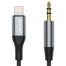 Dudao L11PRO Audio kábel Lightning - Mini jack 3,5 mm, 1 m, sivý