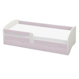 Kondela Posteľ s roštom a úložným priestorom 90x200, biela/ružová, COCOLINO