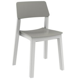 Plastové kreslo BISTROT ITALIA, svetlosivé