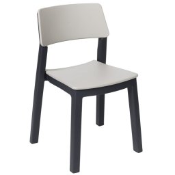 BISTROT ITALIA plastové kreslo, grafit