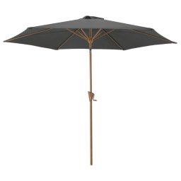 ROJA WOOD Sklápací slnečník 3 m, sivý