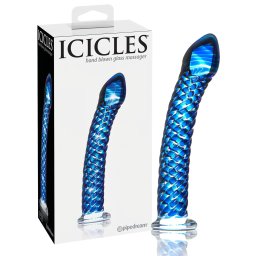 Icicles No. 29 - sklenen dildo penis pirla - modr
