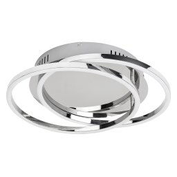 Rabalux Chrómové stropné LED svietidlo Selena 370mm 30W stmievateľné 2184