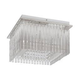 Rabalux Chrómové krištáľové LED svietidlo Danielle hranaté 360x360mm 21W 2448