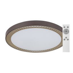 Rabalux Hnedé stropné LED svietidlo Matea 500mm 40W CCT s DO 3000