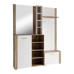Kondela Predsieňová zostava, 150cm, biela, dub artisan, FANDU