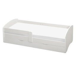 Kondela Posteľ s roštom a úložným priestorom 90x200, biela, COCOLINO