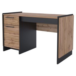 Kondela PC stôl 126x60cm, dub wotan, čierny, AMONI 1D1S