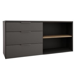 Kondela Komoda, 130cm, antracit, dub cremona, ADAPO ADP05
