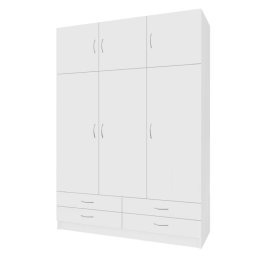 Kondela Skriňa, 135cm, kombinovaná, biela, GERI NEW