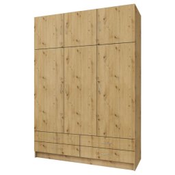 Kondela Skriňa, 135cm, kombinovaná, dub artisan, GERI NEW