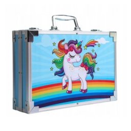 LIVEFY Art Kit sada pre maľovanie v kufríku pre deti 145ks, modrá