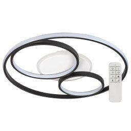 Rabalux Čierne stropné LED svietidlo Aquila 530mm 50W CCT s DO 3335
